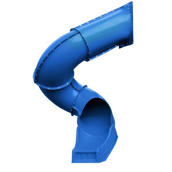 slide 2 of 4, Swing-N-Slide 7' Turbo Tube Slide - Blue, Mounts to 7' Platform - 118.75"H x 58.69"W x 63.44" L