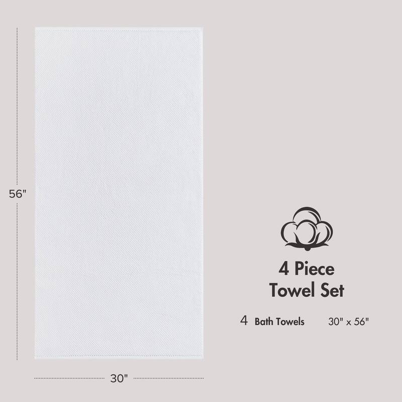 Madison Park Diagonal Ribbed Cotton Quick Dry Towel Set