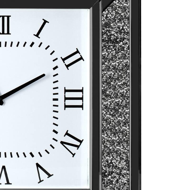 Glass Wall Clock with Diamond Crystal