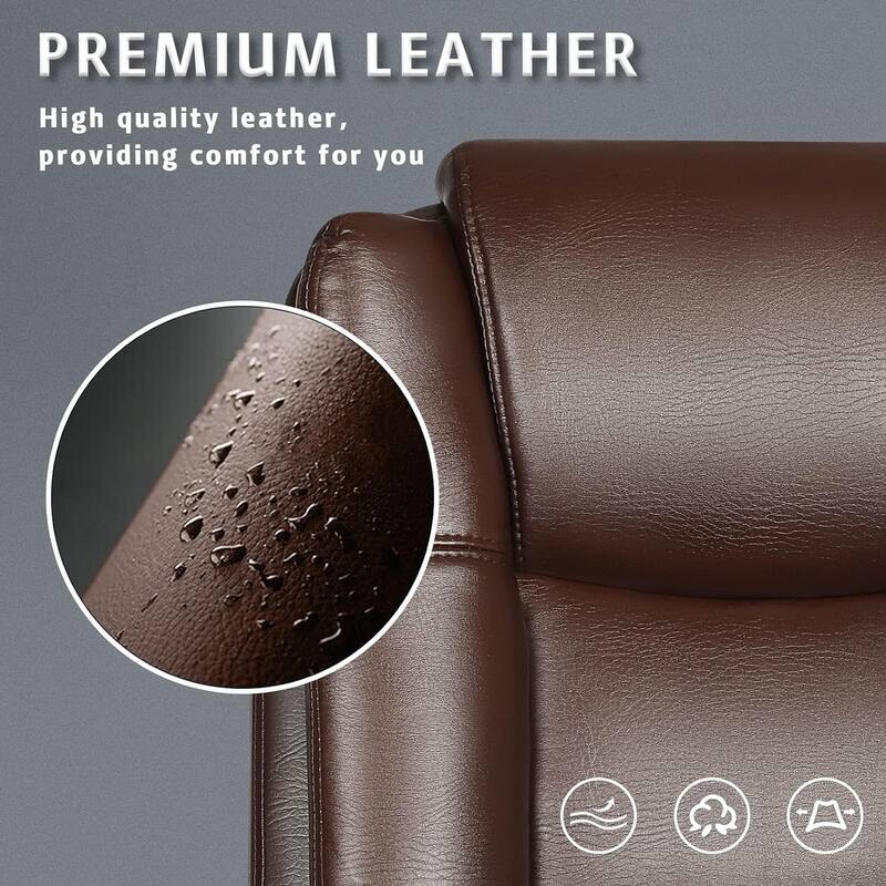 Bossin Big and Tall Office Chair High Back Executive Chair Ergonomic Adjustable Executive Leather Chair,400lbs