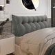 preview thumbnail 180 of 182, WOWMAX Large Reading Wedge Headboard Pillow for Bed Rest Back Support California King - Cotton Grey