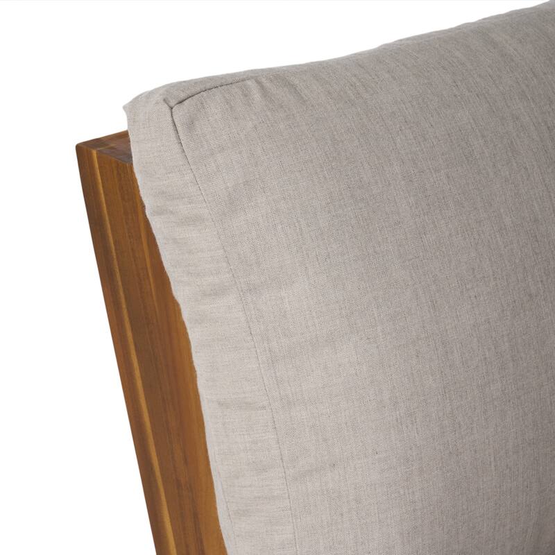 Sherwood Acacia Wood Outdoor Club Chair with Cushions by Christopher Knight Home