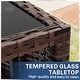 preview thumbnail 11 of 15, 3-Piece Outdoor Wicker Sectional Sofa Set, Patio Furniture with Chaise Lounge & Coffee Table - N/A