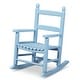 preview thumbnail 28 of 38, 16 In. Kids Classic Solid Poplar Wood Rocking Chair, Egg-Shaped Seat For Ages 2–5 - 9' x 12' Blue