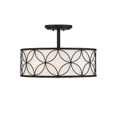 Savoy House 6-1953-4 Reid 4 Light 20" Wide Semi-Flush Drum Ceiling