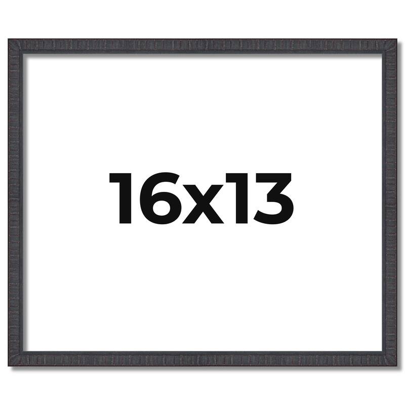 16x13 Frame Brown Solid Wood Picture Frame - Complete Modern Photo