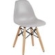 Thumbnail 5, 2xhome Set of 2 Light Grey Modern Kids Toddler Size Molded Plastic Armless Chair for Children's Room Natural Wood Eiffel Legs. Changes active main hero.
