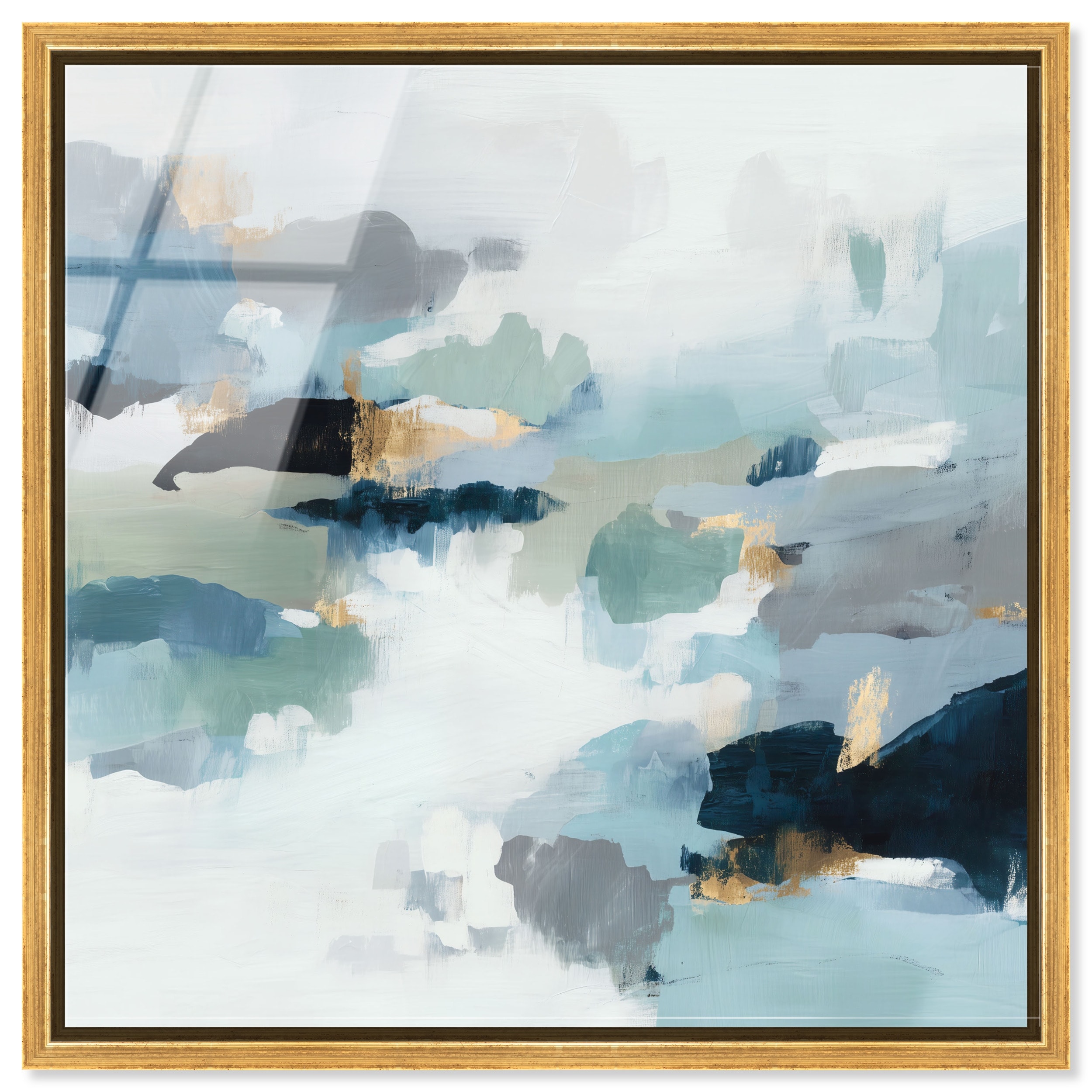 Ocean Breath Coastal Abstract Art Acrylic Print by Art Remedy