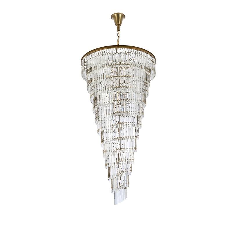 Indigo Home 48 inch spiral crystal chandelier