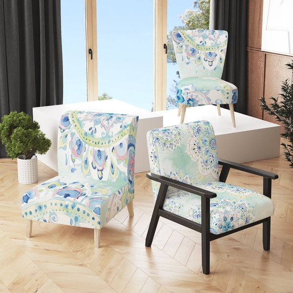 Blue on sale print chairs