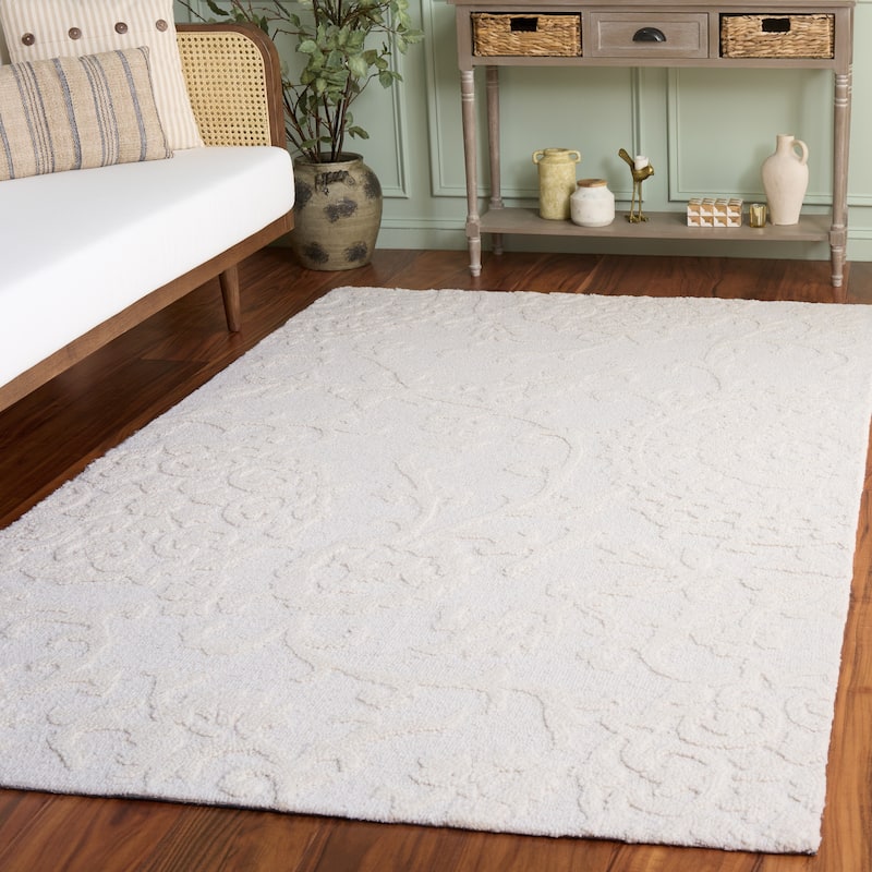 SAFAVIEH Handmade Blossom Maaret Modern Floral Wool Rug
