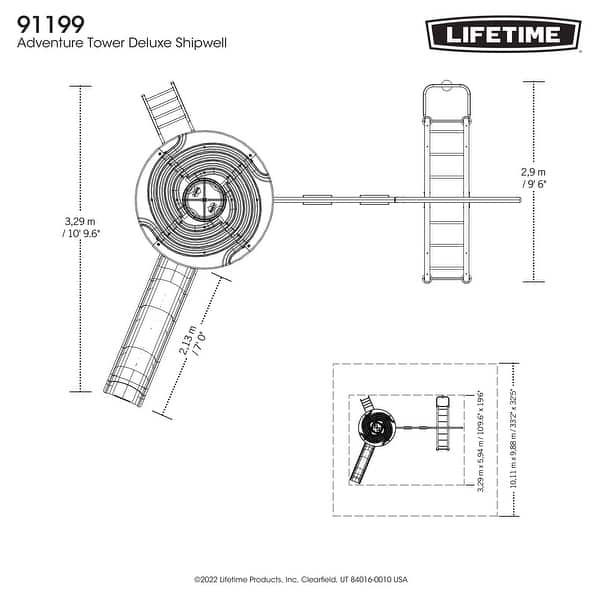 dimension image slide 0 of 2, Lifetime Adventure Tower Deluxe with Monkey Bars