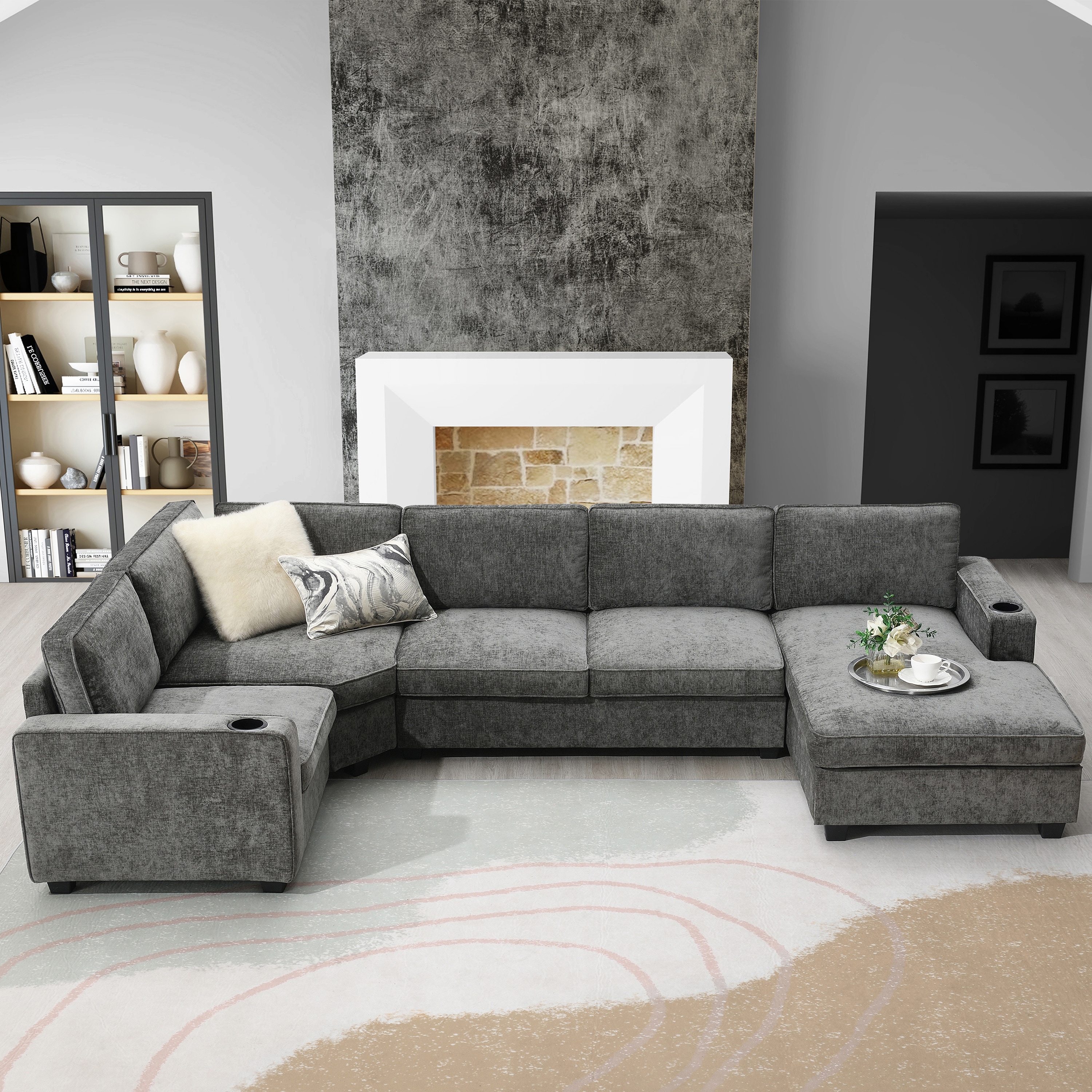 Reclining U Shape Sectional Sofas Bed Bath Beyond