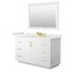 Option White, Gold Trim, White Quartz Top