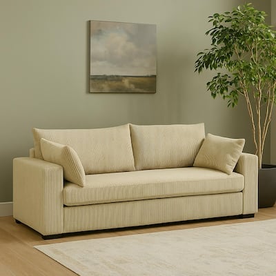 Cream Corduroy Sofa