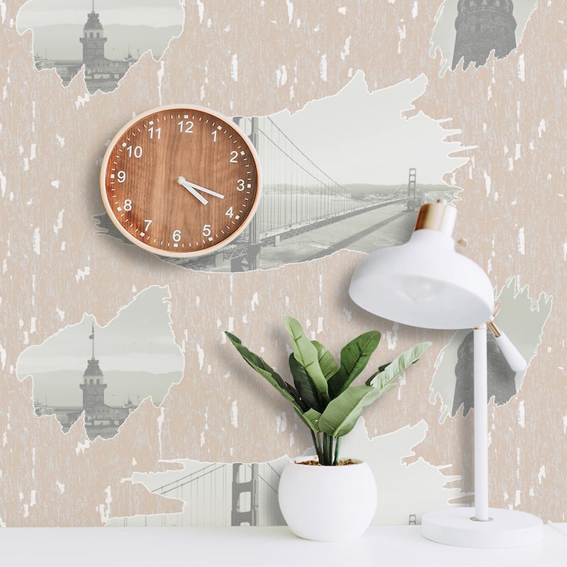 SUSSEXHOME Removable Wallpaper-Waterproof, Strippable, Light Resistance & Cleanable Wall Paper Roll-Wallpaper-Istanbul