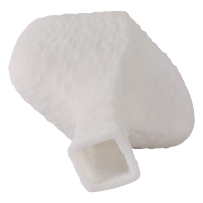 Resin Vase Mortsel Large Textured Square Neck Design - 19" White