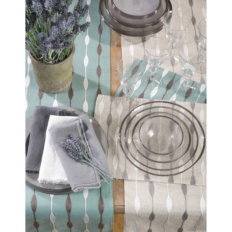 Modern Embroidered Design Table Runner