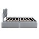 preview thumbnail 7 of 14, Queen Size PU Leather Upholstered Platform Bed with 4 Drawers