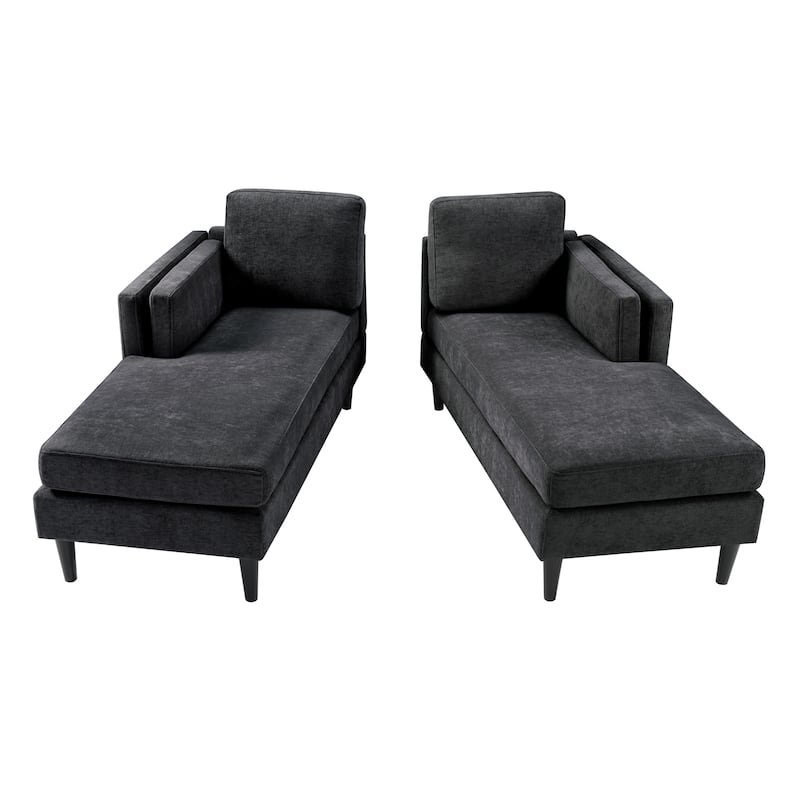 Christopher Knight Home - Alora Modern Upholstered Chaise Lounge Sofa Bed with Dual-Layer Armrests and Flexible Layout Design