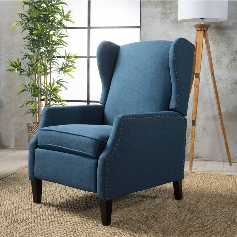 Traditional Recliner, Stylish And Comfortable Chiar - Navy Blue