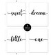 preview thumbnail 5 of 3, Inspirational Quote Wall Decor Art Prints (Set of 4) - Black and White Modern Contemporary Minimalist Typography Sweet Dreams