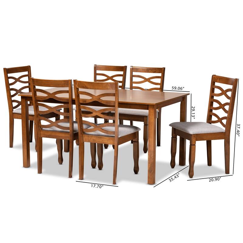 Lanier Modern and Contemporary 7-Piece Dining Set