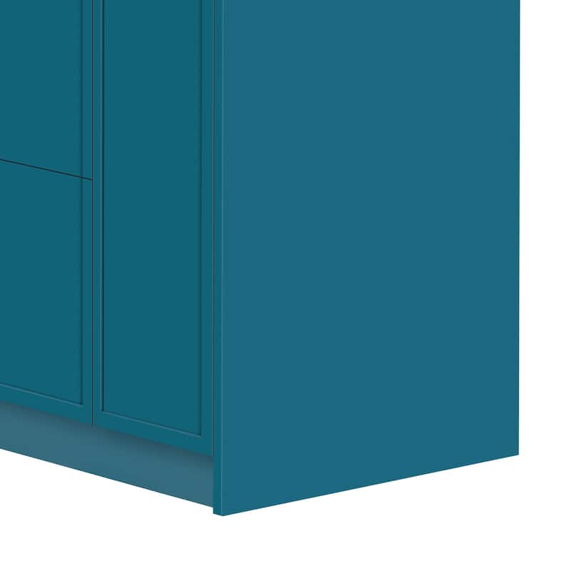 GDFStudio - Carradine Classic Freestanding Bathroom Vanity with Ceramic Sink and 4 Storage Drawers - 30'W