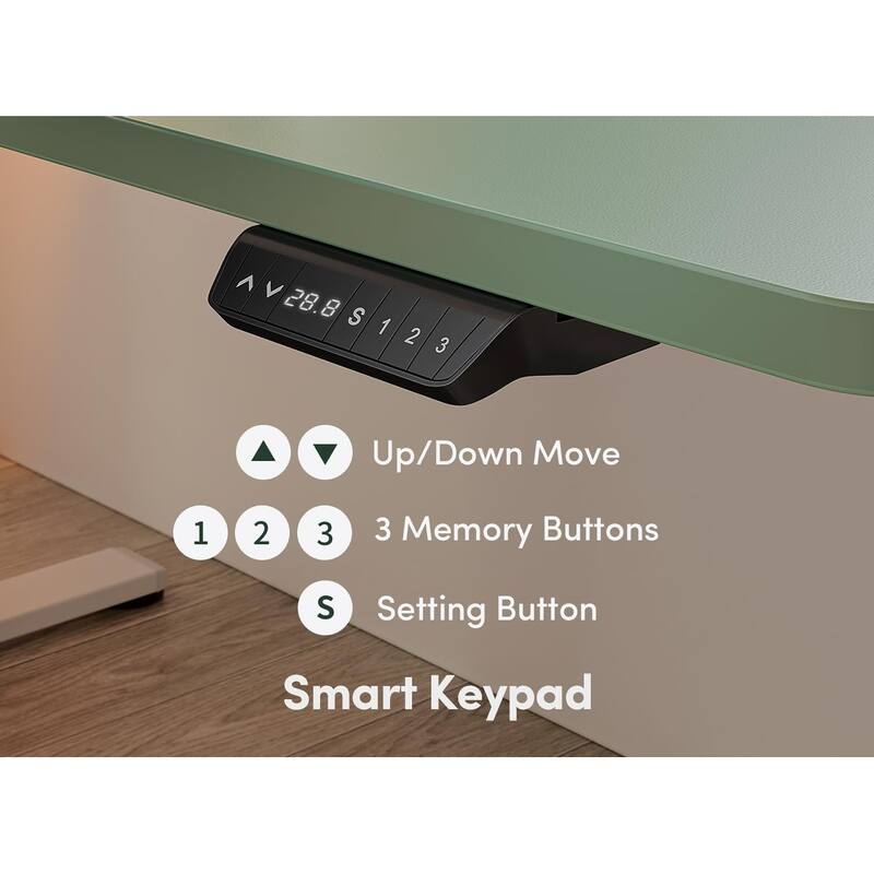 FEZIBO Electric Standing Desk, Height Adjustable Stand up Desk, Sit Stand Home Office Desk, Computer Desk