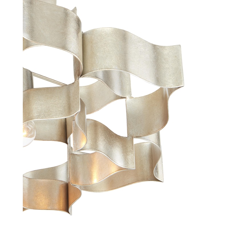 Currey & Company Grand Lotus Small Sliver Chandelier - 11"h x 20.25"dia