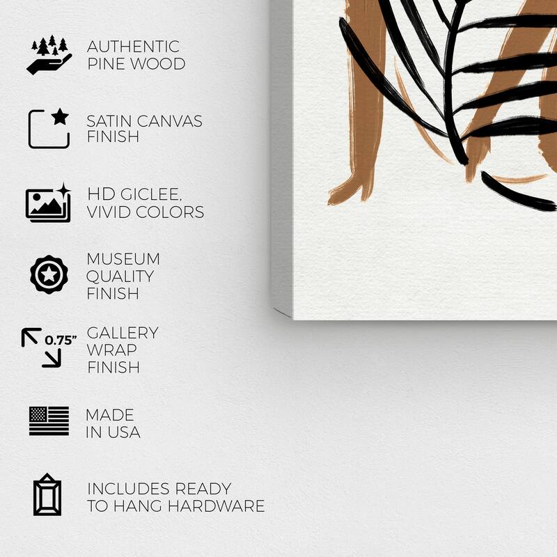 Wynwood Studio Canvas Abstract Pressed For Love Brown and Amber Modern & Contemporary Wall Art Canvas Print