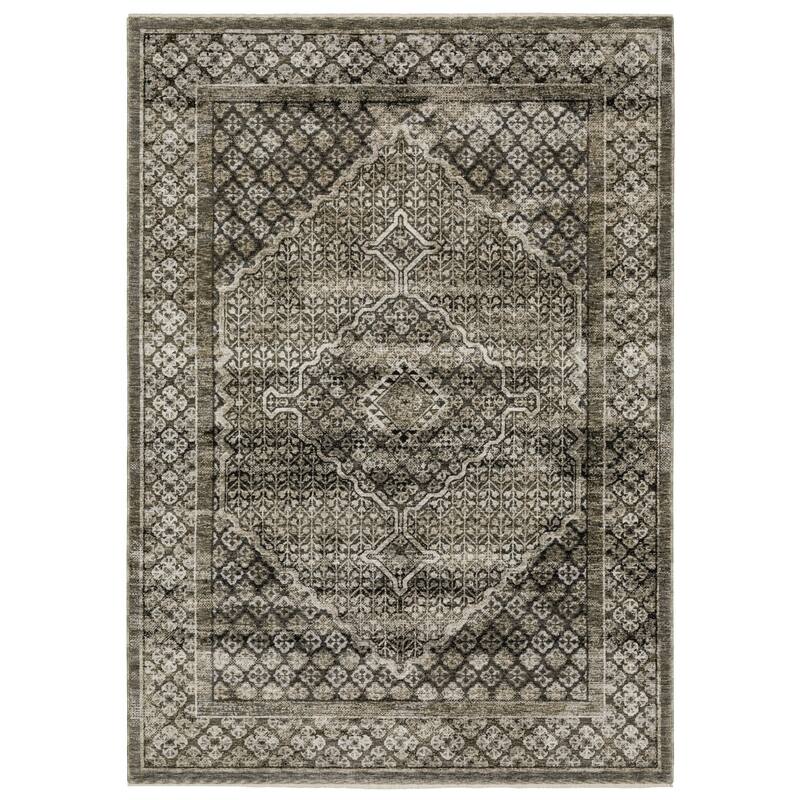 HomeRootsMedallion Traditional Rectangle Area Rug