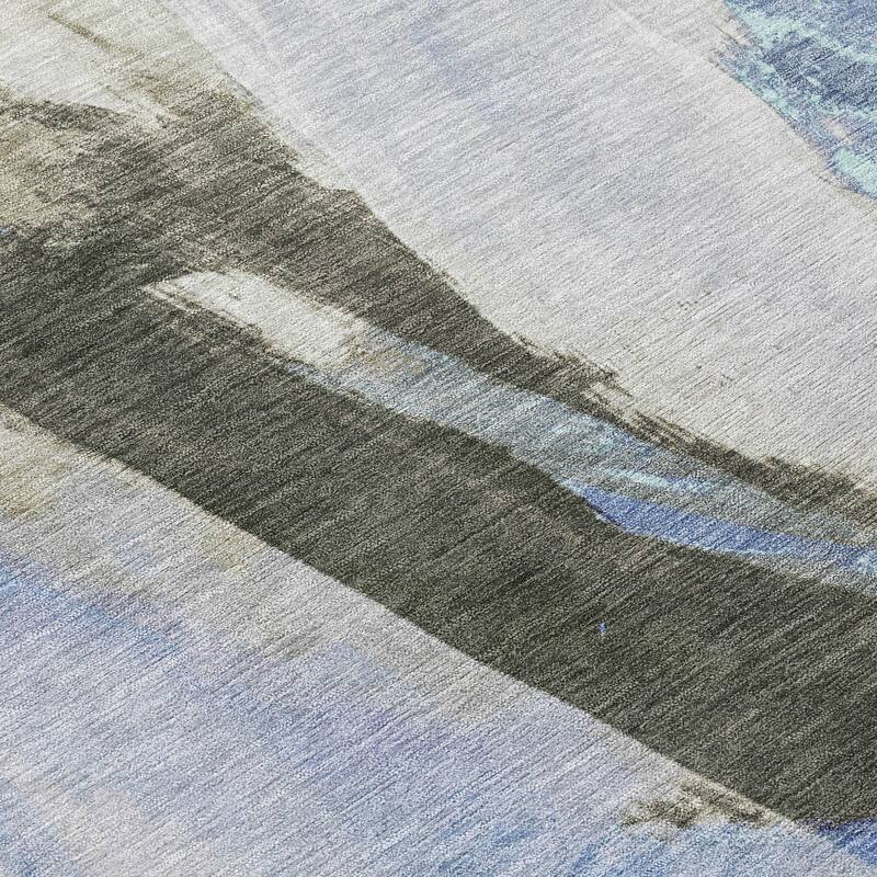 HomeRoots Abstract Transitional Rectangle Outdoor Rug