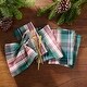 preview thumbnail 2 of 1, Holiday Fireside Plaid Napkins, Set of 8 - 17x17
