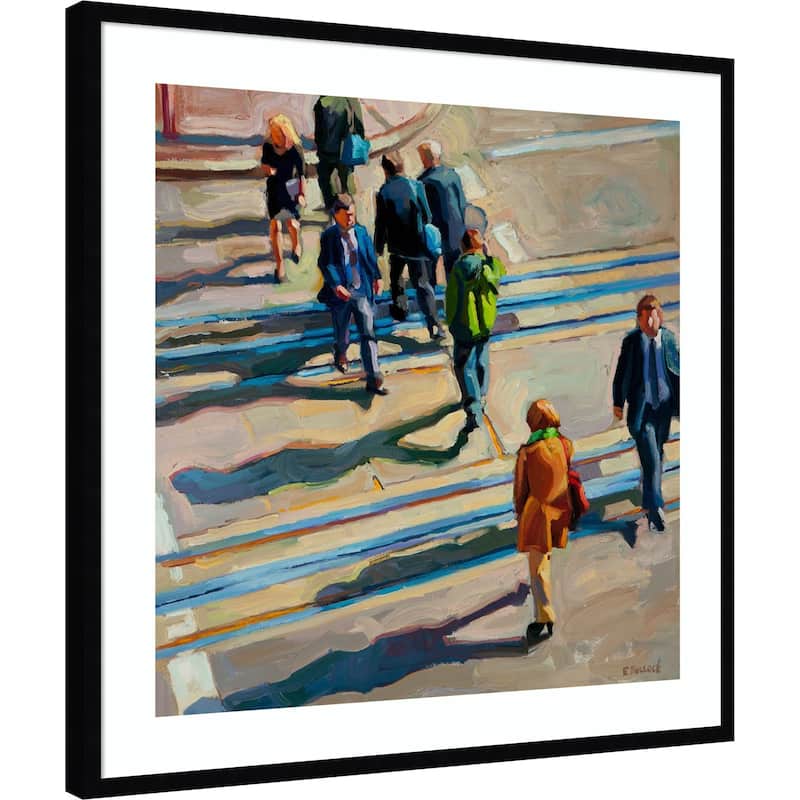 Crossing Tracks by Erica pollock Norelius Wood Framed Wall Art Print