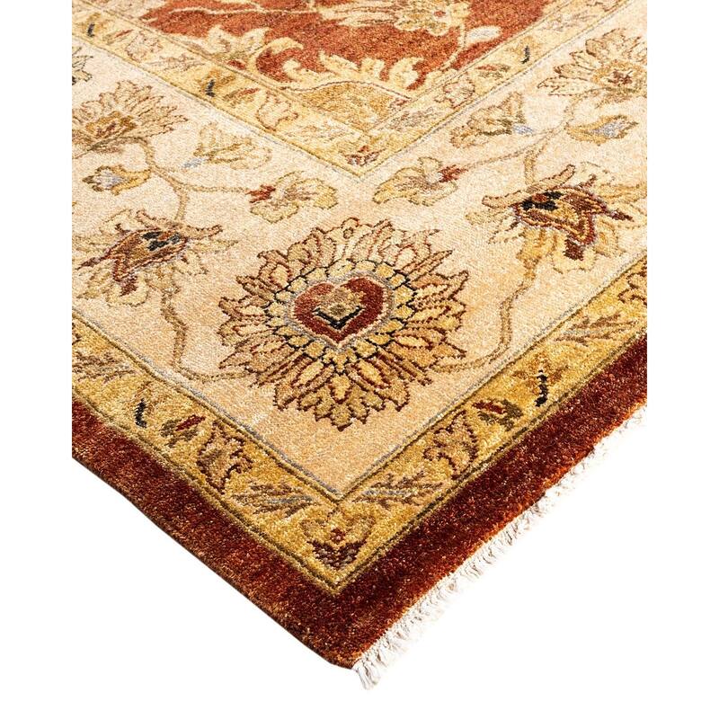 Oushak One-of-a-Kind Handmade Area Rug, Red - 9' 1" x 9' 1"