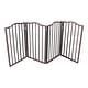 preview thumbnail 4 of 7, CUSchoice Stylish Freestanding Brown Wooden Dog Gate for Doorways Stairs and Home