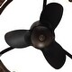 preview thumbnail 5 of 11, 24" 3-Blade 6-Light Woven Farmhouse Ceiling Fan with Light
