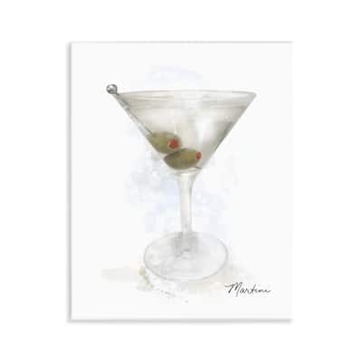 Stupell Soft Muted Martini Wall Plaque Art Design By Matthew Piotrowicz