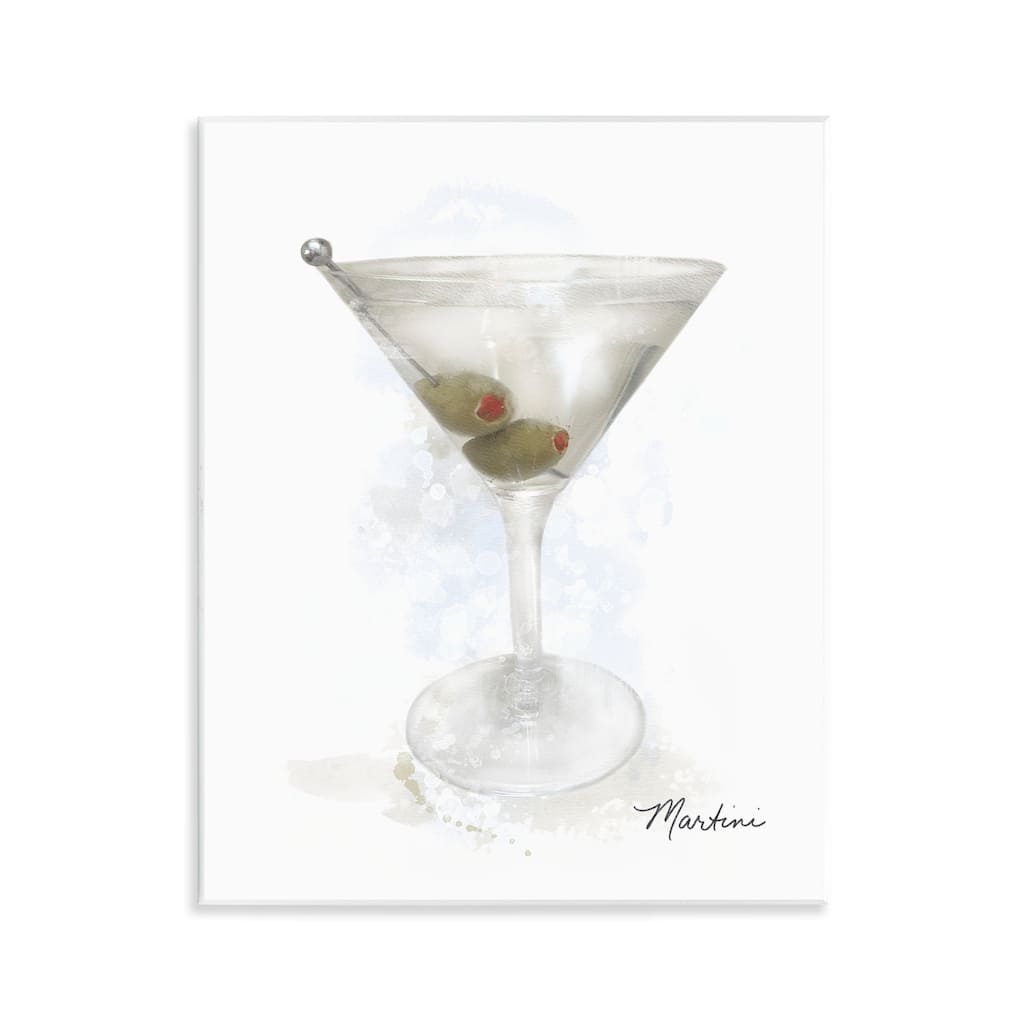 Stupell Soft Muted Martini Wall Plaque Art Design By Matthew Piotrowicz