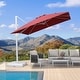 preview thumbnail 22 of 22, PURPLE LEAF 9 ft White Cantilever Patio Umbrella with 360 Degree Rotation Ruby Red