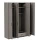 preview thumbnail 18 of 18, Large Floor Organizer with 4-Door Wardrobe with Drawer and Top Cabinet