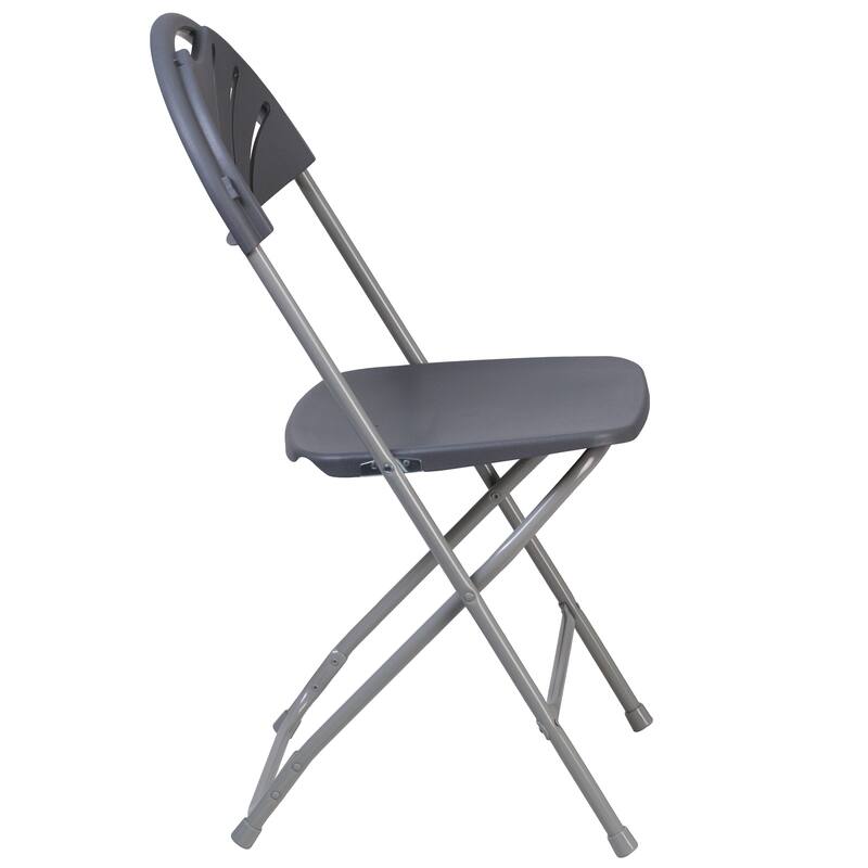 Plastic Fan Back Folding Chair (Set of 2)