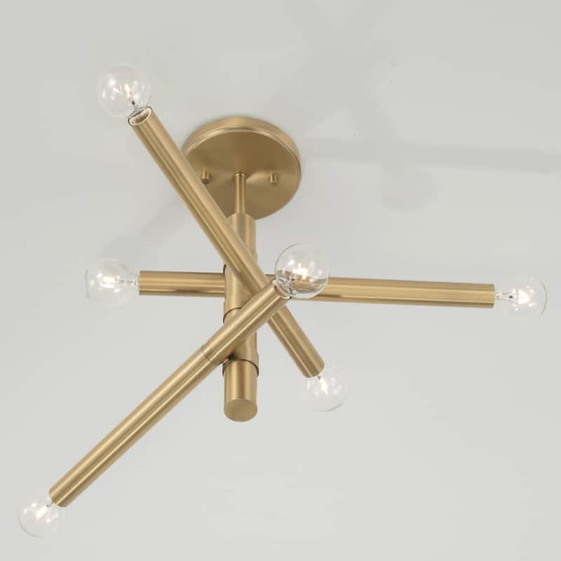 Zane 6-Light Semi-Flush - 20.5"W x 14"H