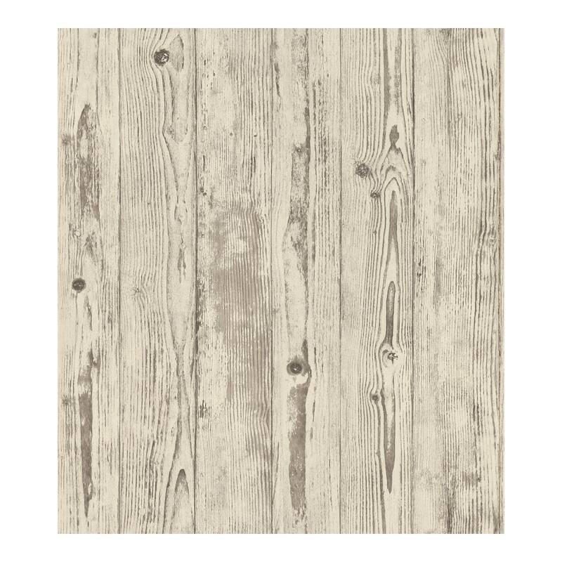 Advantage Albright Ivory Weathered Oak Panels Wallpaper - 21 x 396 x 0.025
