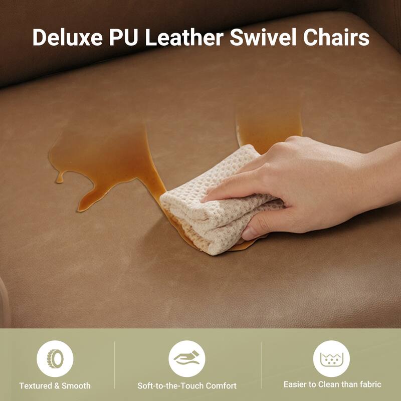 Push Back Comfy Modern Upholstered Wingback Recliner Chair