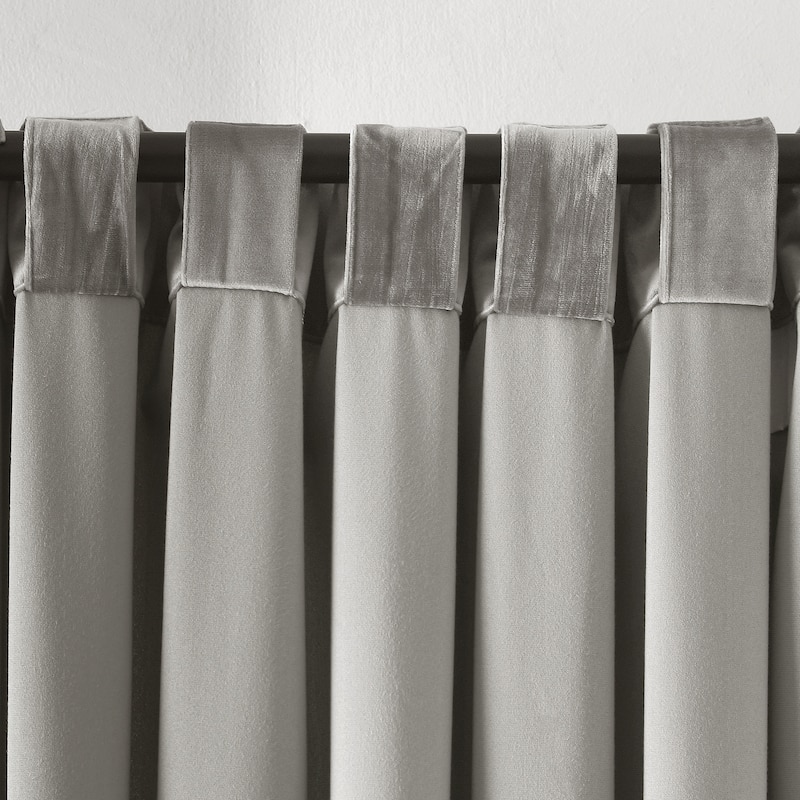 Lush Decor Prima Velvet Solid Light Filtering Back Tab Rod Pocket Window Curtain Panels Set