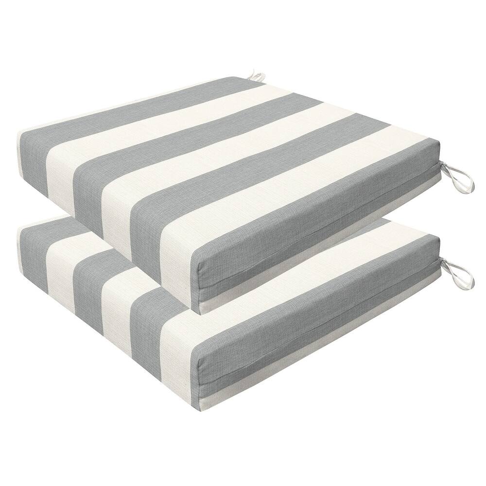 Outdoor Premium Dining Seat Cushion (2-Pack) - 20" wide x 20" deep x 4" thick