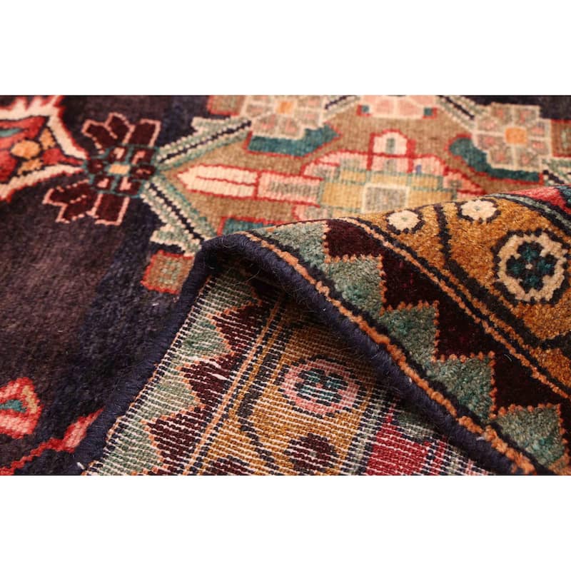 ECARPETGALLERY Hand-knotted Andelz Dark Navy Wool Rug - 3'9 x 10'3