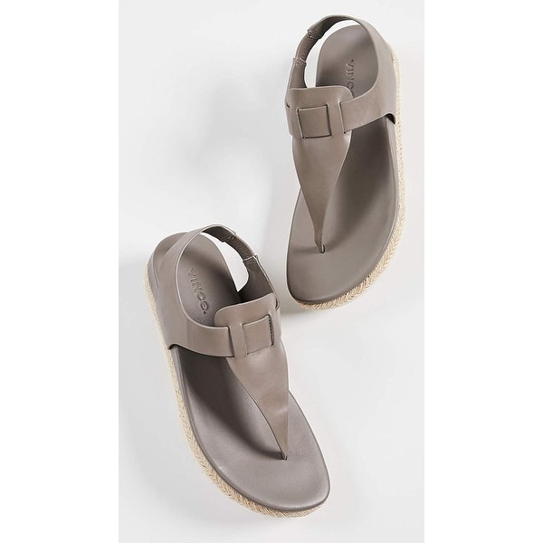Shop Vince Women S Flint Flatform Thong Sandals Lt Woodsmoke 7